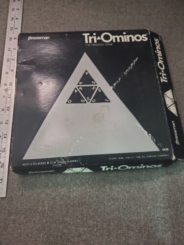 Tri-Ominos The Triangle Board Game Vintage 1968 Pressman 4420 Complete - $9.50
