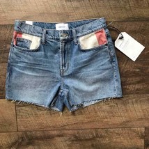 Current Elliott Aficionado Frayed Denim Shorts NWT sz 24 - £26.46 GBP