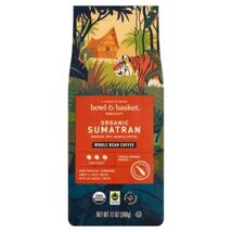 BOWL AND BASKET SPECIALTY DARK ROAST ORGANIC SUMATRAN WHOLE BEAN COFFEE ... - $15.49
