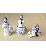 Vintage, 1970&#39;s, Handpainted USSR Gzhel Porcelain Trio - $130.87