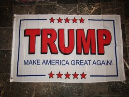 Donald Trump Make America Great Again! White #2 Flag 3&#39;x5&#39; Grommets - £10.29 GBP