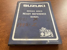 VTG  Suzuki Motorcycle Service Specs Ready Reference Manual 1981 X Model - $9.85