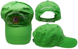 Conch Republic Key West 1828 Green Cotton Adjustable Embroidered Hat Cap - £20.39 GBP