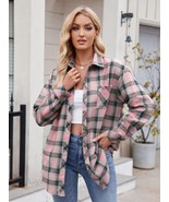 Pocketed Plaid Collared Neck Long Sleeve Shirt - £19.99 GBP