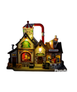 Lemax Bell&#39;s Gourmet Popcorn Factory Lights Sounds Christmas Village Por... - £75.81 GBP
