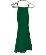 Lulus Letter of Love Backless Green Skater Dress Formal Size Medium - £27.25 GBP