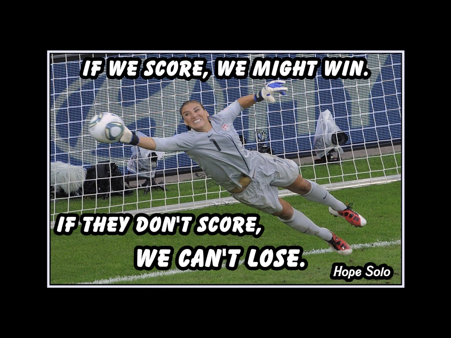 Primary image for Hope Solo Inspirational Soccer Quote Poster Print Gift Motivation Wall Art