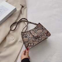 2022 Fashion Serpentine Pattern Bucket Bag For Women PU Leather  Print Underarm  - £13.82 GBP