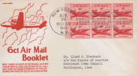 ZAYIX US C39a-1 Anderson FDC 6c air mail booklet pane USFM102023103 - $10.00