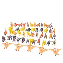 Lot Of 51 Miniature Toy Dinosaur Figures Mini Micro Plastic 1 - 2 1/2” Tall - $9.74