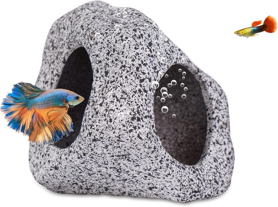 Aquarium Decorations Cave Fish Tank Accessories Rock Decor for .Medium, ... - $14.89