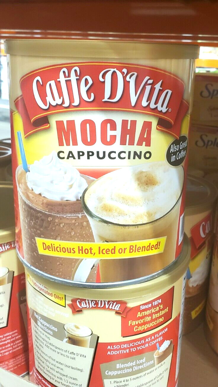 2 PACK CAFFEE D'VITA MOCHA CAPPUCCINO 4 POUNDS EACH - $61.38