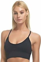 Felina Ladies 1 Pack Seamless T-Back Wire Free Bralette, Size Large, BLACK - £8.69 GBP