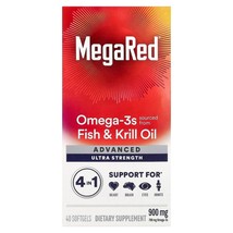MegaRed Advanced Ultra Strength Omega-3s – 900 mg – 40 Softgels Fish &amp; K... - $501.56 MXN
