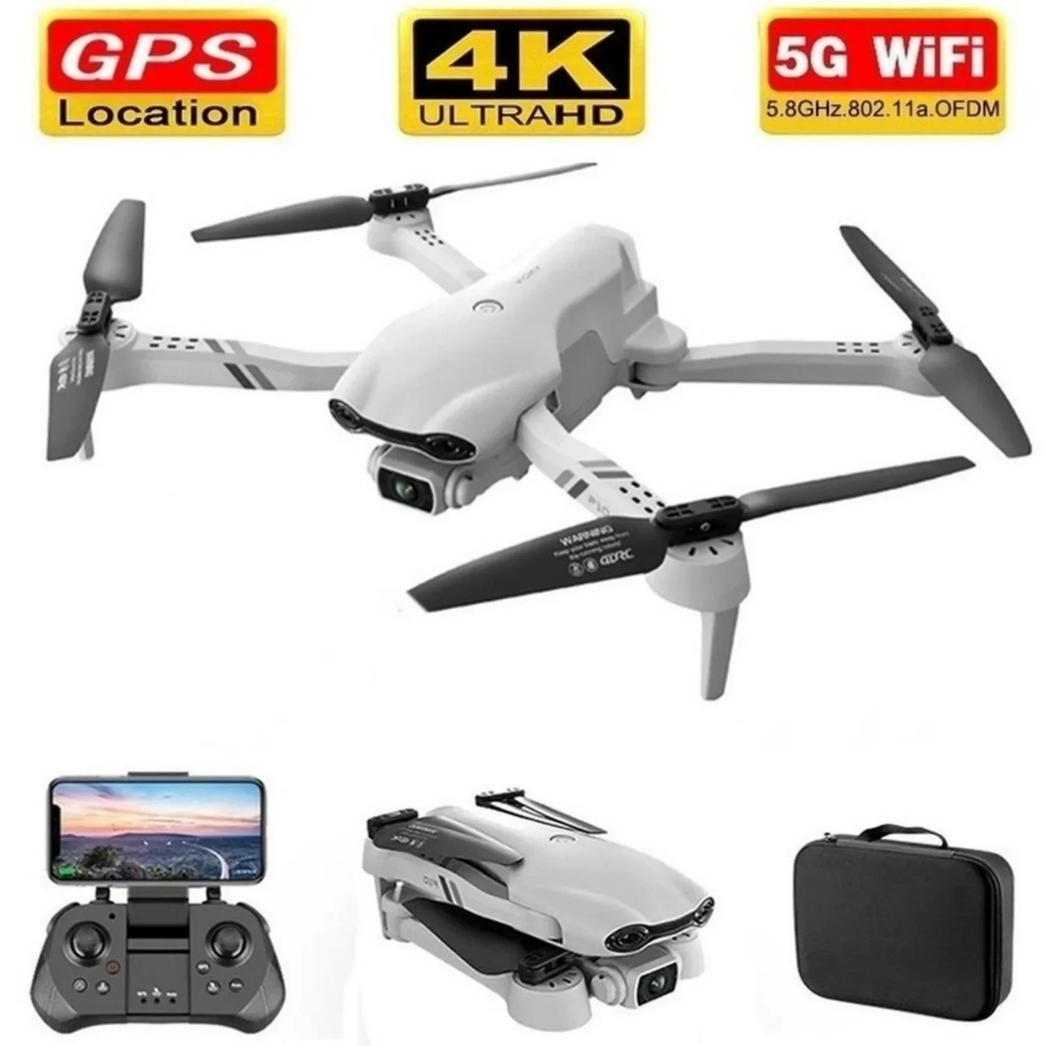 Dron F10 2.4G WIFI Mini Drone 4k Professional Camera Obstacle Avoidance Dron - £80.77 GBP+