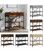 Industrial Wooden Narrow Hallway Console Table With 2 Storage Drawers &amp; ... - £116.93 GBP+