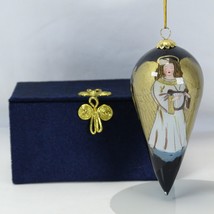 Li Bien Hand Painted Ornament 1999 Angel Tear Drop With Box &amp; Card 4.5&quot; x 2&quot; - £26.96 GBP