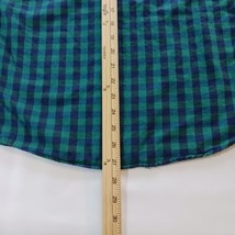 Saddlebred Button-Down Collar Men's Green & Blue Cotton Check Shirt Size S image 12