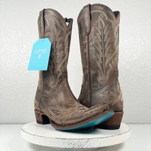 Lane LEXINGTON Brown Cowboy Boots Womens 11 Leather Western Tall Snip To... - $217.80