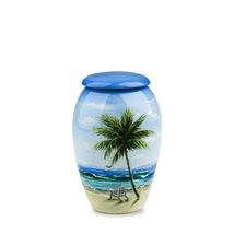 Under the Palm 3 Cubic Inches Small/Keepsake Funeral Cremation Urn for A... - $76.99