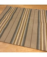Waverly Valance Beige Gold Blue Grey Striped  78”Wx17”L 100% Cotton - $19.79