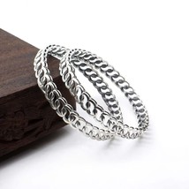 Indien Asiatique Tendance Véritable Argent Sterling Oxydé Femme Bracelet - 5.7 - £45.25 GBP+