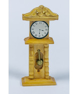 DOLLHOUSE MINIATURE GRANDFATHER CLOCK TOY WOOD - $6.48 CAD