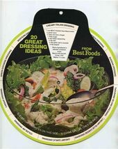 Best Foods Salad Dressings Recipe Wheel - $13.86