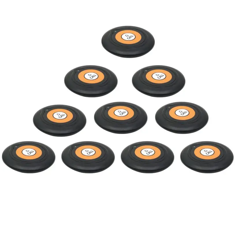 JINGLE BELLS 10 pcs Waiter Call Buttons Pager Wireless Calling Systems for Cafe  - £120.72 GBP