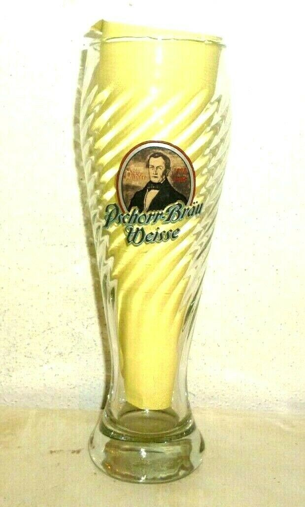 Pschorr Brau Munich Weisse Weissbier Weizen German Beer Glass - $9.50