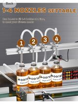 4-Nozzle Automatic Liquid Filling Machine Line 1-30 Ounce Bottle Filling... - $642.51