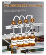 4-Nozzle Automatic Liquid Filling Machine Line 1-30 Ounce Bottle Filling... - $642.51