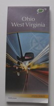 Folding Road Map Ohio West Virginia AAA State Series 2020 - £6.04 GBP