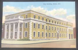 Vintage City Building in Selma AL Alabama Linen Postcard 3.5&quot; x 5.5&quot; - £7.43 GBP