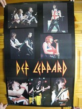 Def Leppard Promo Poster Mutiple Band Shots Vintage - £106.18 GBP