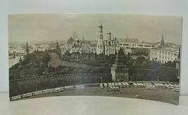 Vintage 1950s RPPC Moscow Kremlin Long Postcard Stamps Posted B&amp;W - £6.73 GBP