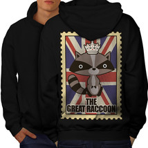 The Great Raccoon Sweatshirt Hoody Royal Men Hoodie Back - £16.77 GBP