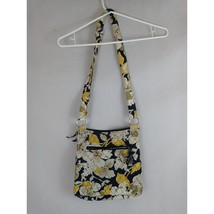 Vera Bradley White and Yellow with Black Crossbody Hipster Purse  10” x 11” - $16.48