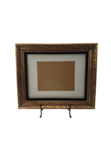 Vintage Gold Ornate Wood Picture Frame Black Velvet Liner w Glass 18&quot;x 15&quot; Large - £34.39 GBP