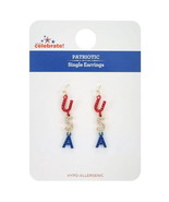 Way to Celebrate Americana USA Patriotic Dangle Earring - $291.39 MXN