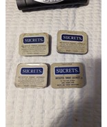 4- Vintage Metal Sucrets 24 Antiseptic Throat Lozenges Tin&#39;s Empty Made ... - $17.81