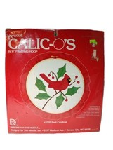 Christmas Applique Craft Kit Vtg All Inclusive New Old Stock Hoop Red Cardinal - £6.77 GBP