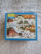 Charles Wysocki Milton Bradley Jigsaw Puzzle Cider Brook Farms Ice Company Cmplt - $33.24