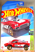 2023 Hot Wheels #174 HW Gassers 3/5 &#39;62 CORVETTE GASSER Red w/Gold 5 Spokes - $7.65