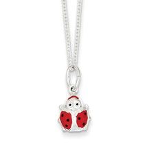 Sterling Silver Ladybug Necklace - £14.81 GBP