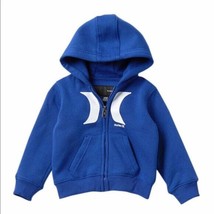 Hurley Nike Iconic Fleece Zip Hoodie Jacket, Full Zip, Blue, 12 Months, Nwt - $18.70