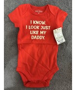 Ok!e Dokie Infant Baby Red I Look Like My Dad One Piece Outfit Size 3 Mo... - €9,24 EUR