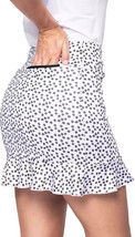 Golftini Women&#39;s Celebration Ruffle Golf Skort Black White Floral Size S... - $39.99