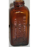 Vtg Amber Brown HK Mulford Co Chemists Philadelphia Glass Bottle Prop Vase - £6.96 GBP