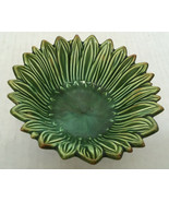 vintage ceramic sunflower dip sauce bowl retro 1960&#39;s  green color art p... - $19.75